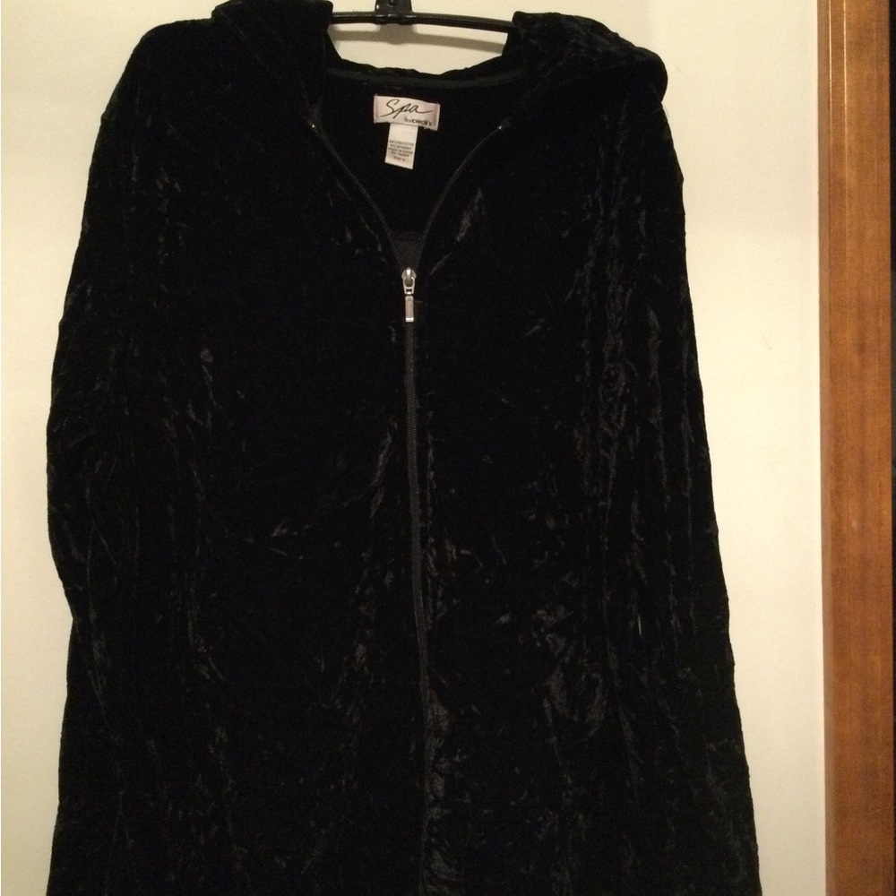 Chicos Crushed Velvet Hoodie, size XL